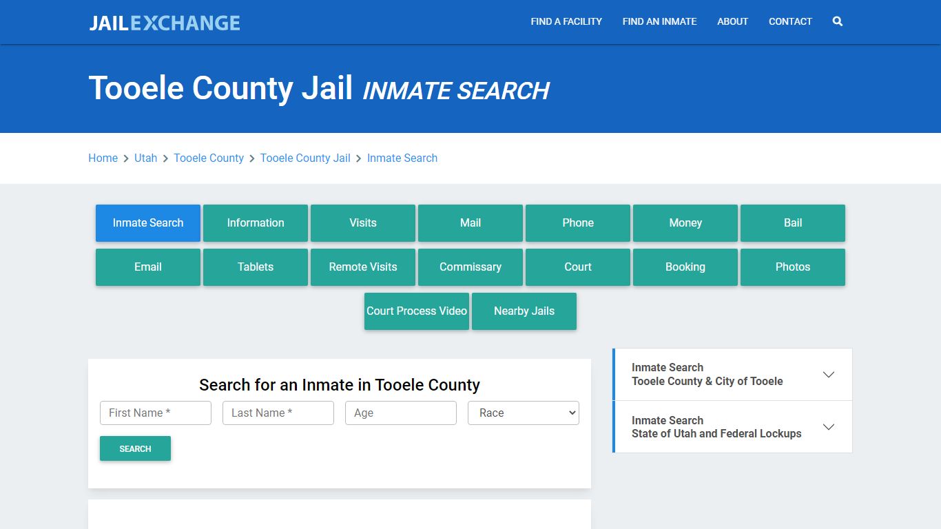 Tooele County Jail, UT Inmate Search: Roster & Mugshots